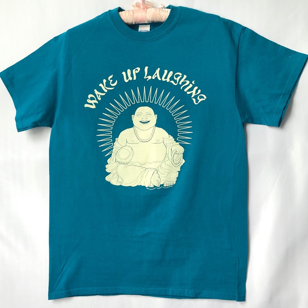 ❌SOLD❌ "Wake Up Laughing" Buddha graphic tee